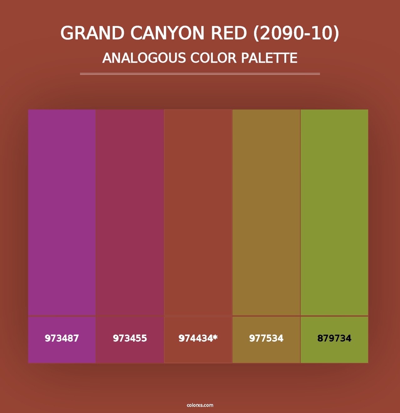 Grand Canyon Red (2090-10) - Analogous Color Palette