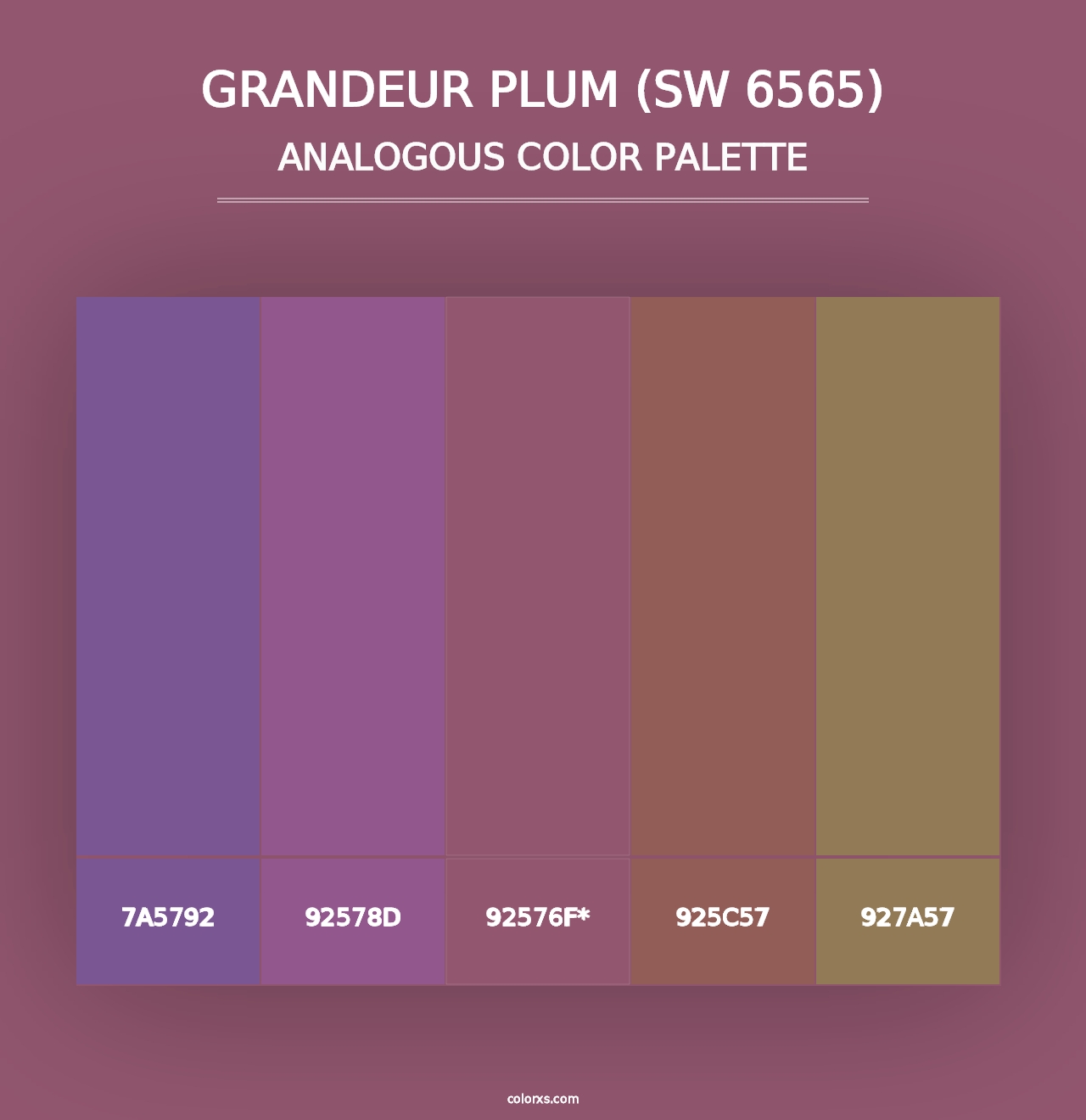 Grandeur Plum (SW 6565) - Analogous Color Palette