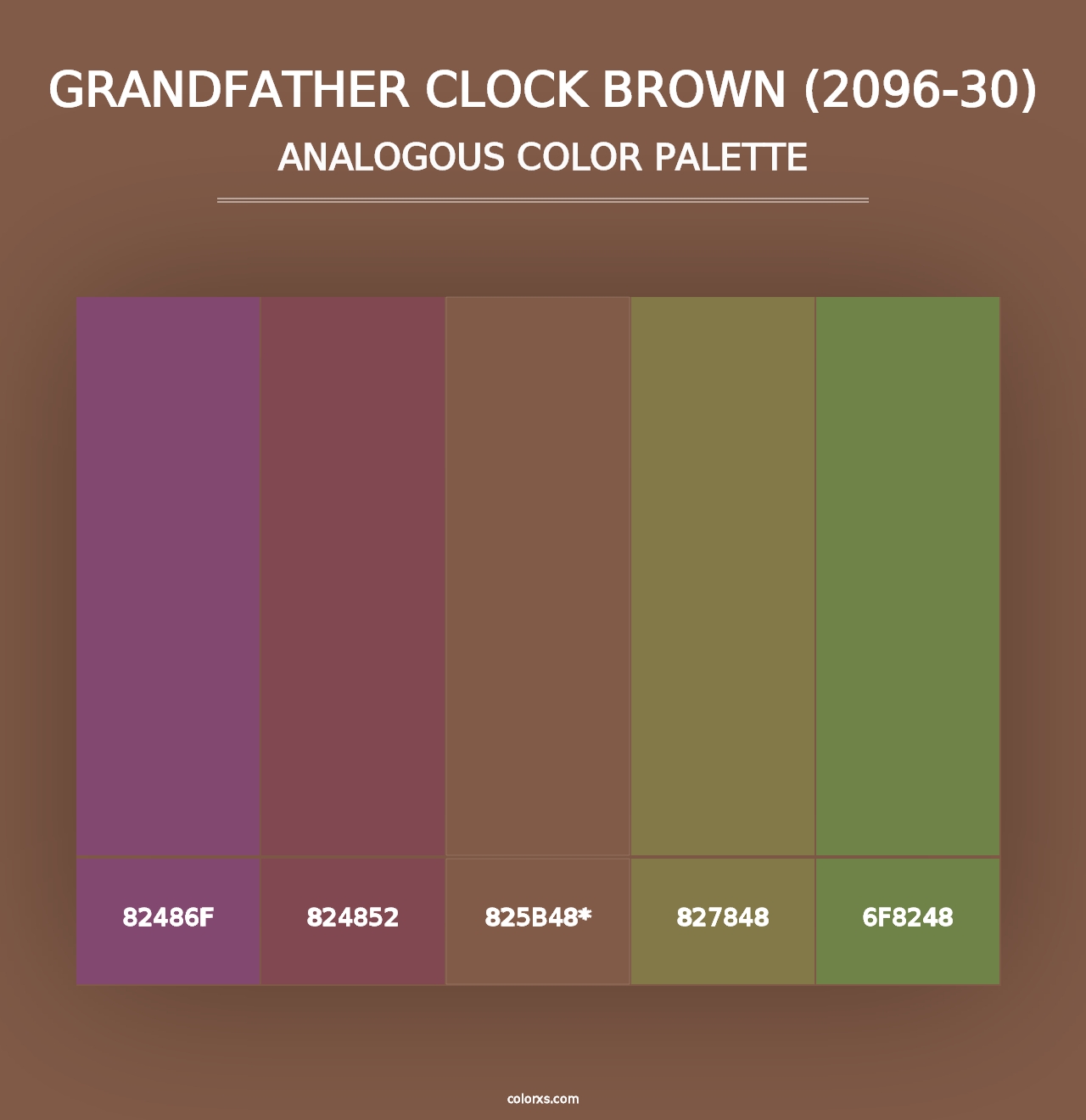 Grandfather Clock Brown (2096-30) - Analogous Color Palette