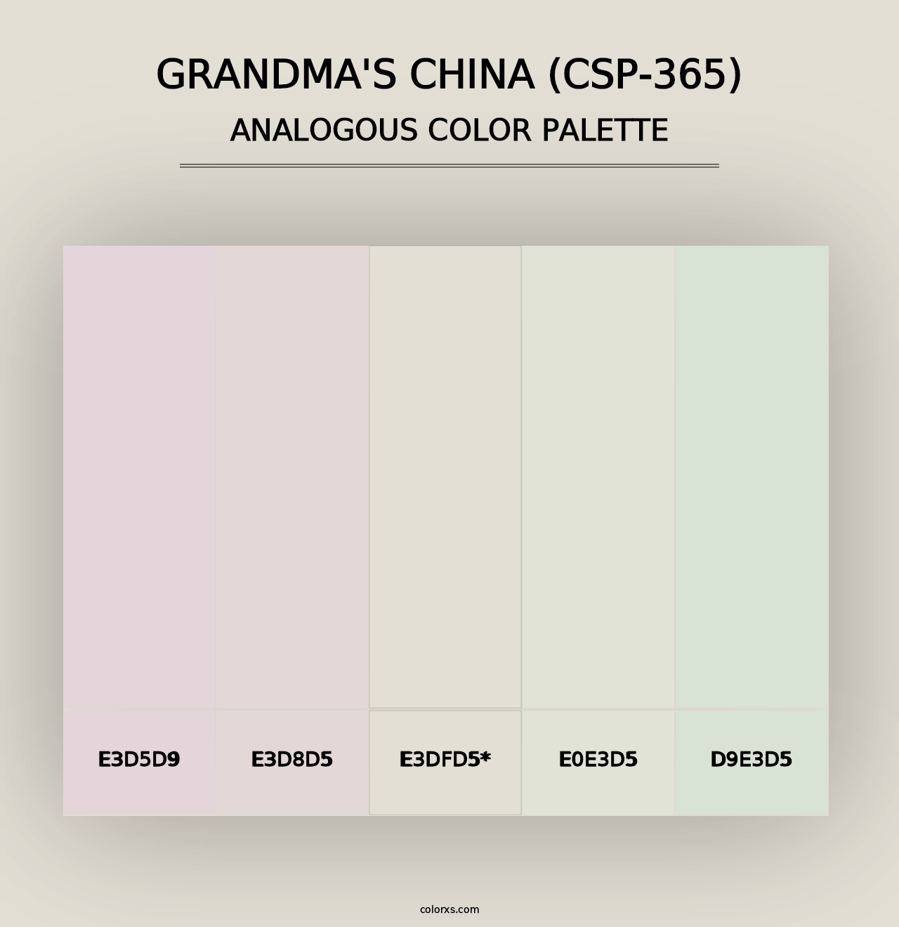 Grandma's China (CSP-365) - Analogous Color Palette