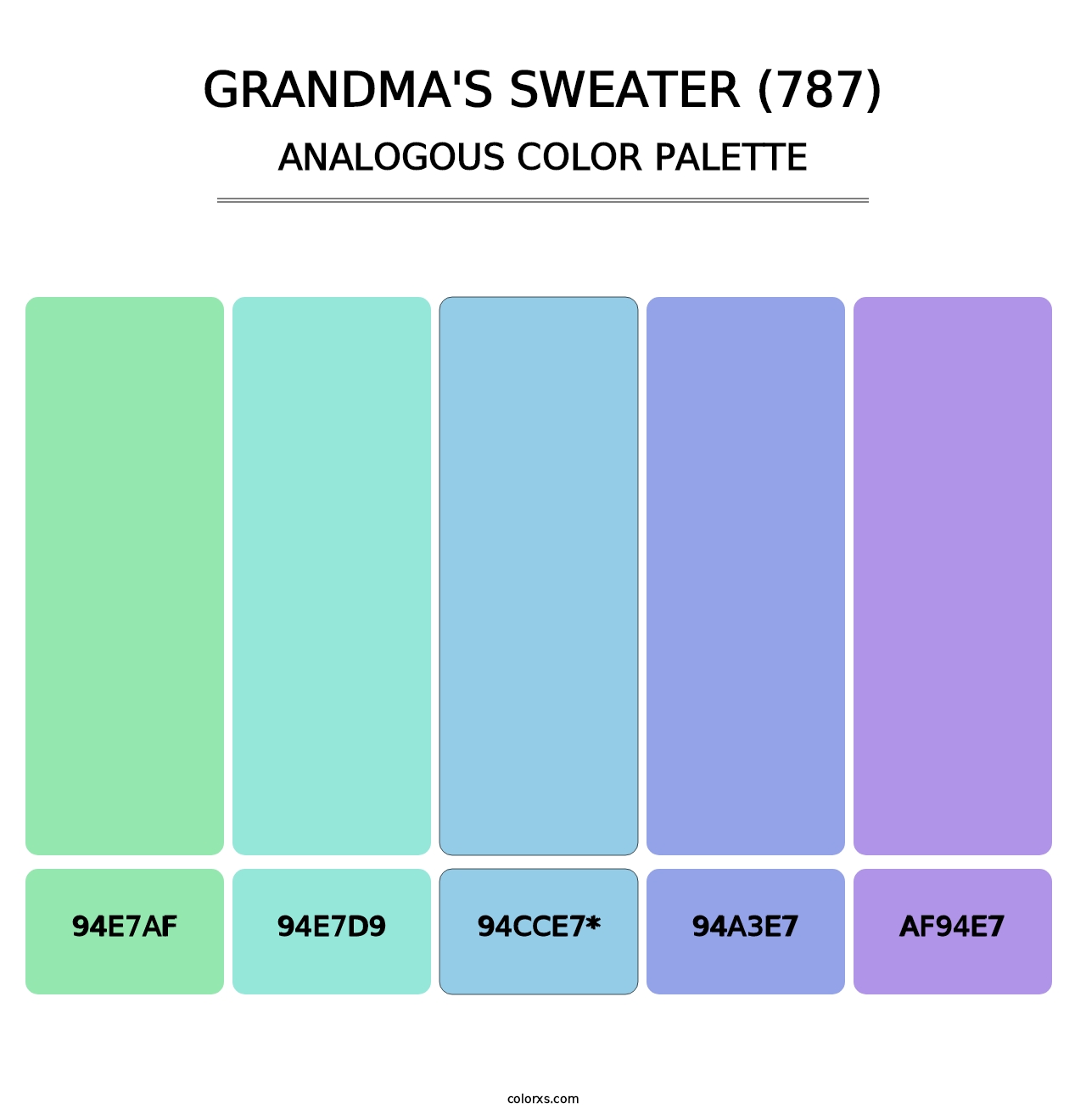 Grandma's Sweater (787) - Analogous Color Palette