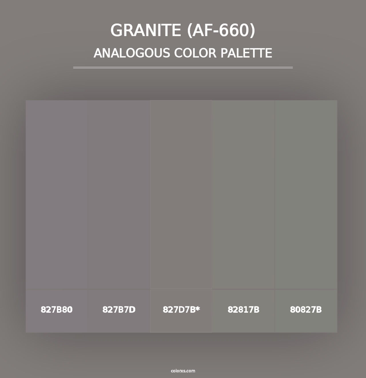 Granite (AF-660) - Analogous Color Palette