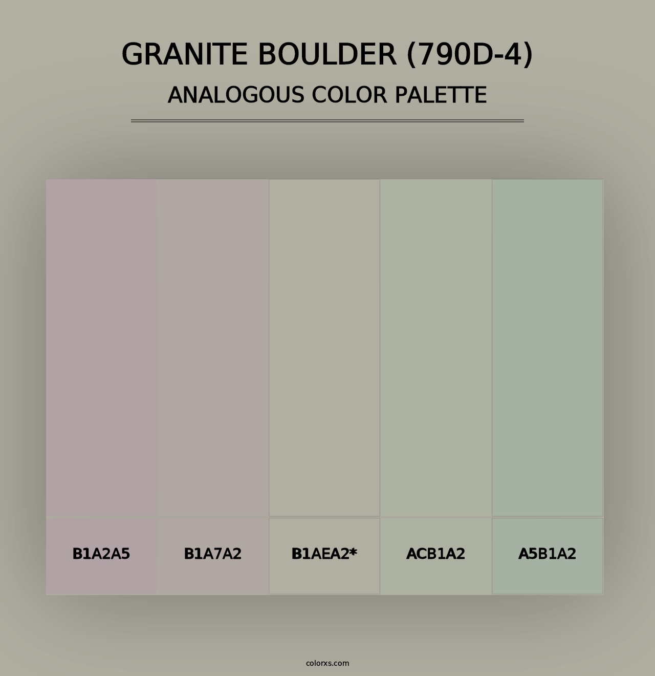 Granite Boulder (790D-4) - Analogous Color Palette