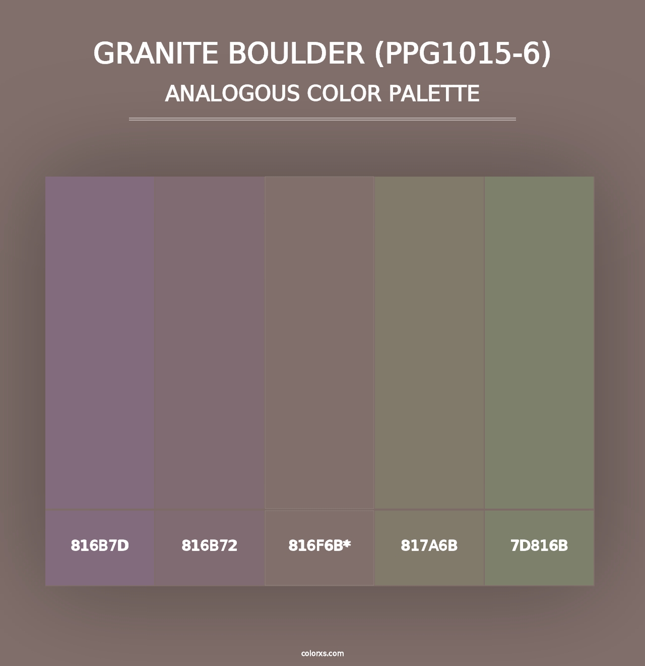 Granite Boulder (PPG1015-6) - Analogous Color Palette