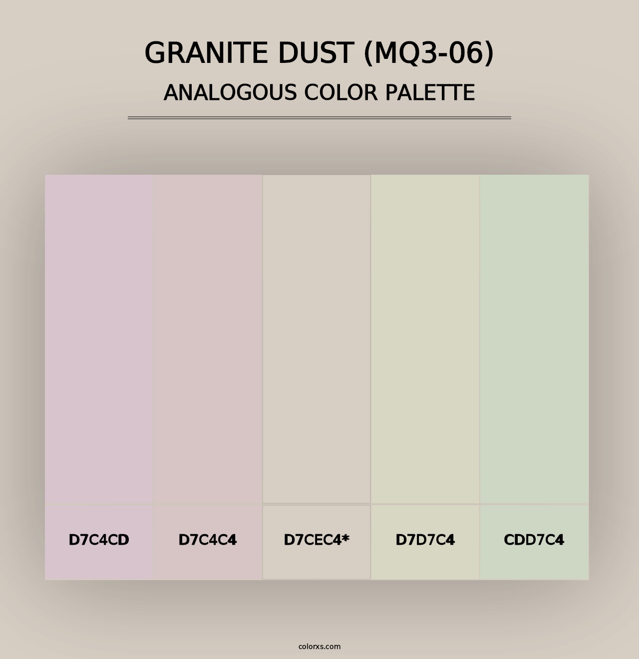 Granite Dust (MQ3-06) - Analogous Color Palette