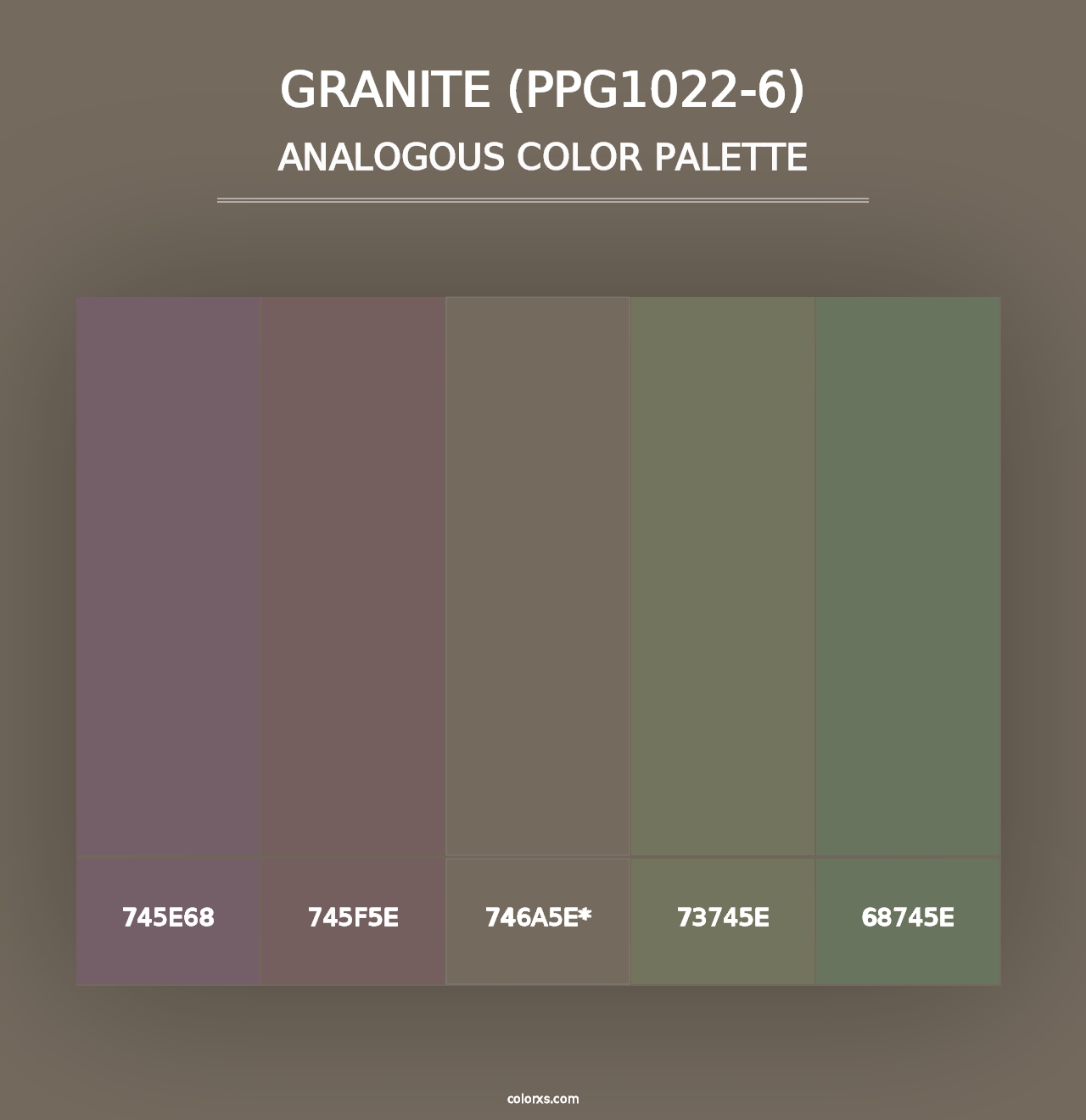 Granite (PPG1022-6) - Analogous Color Palette