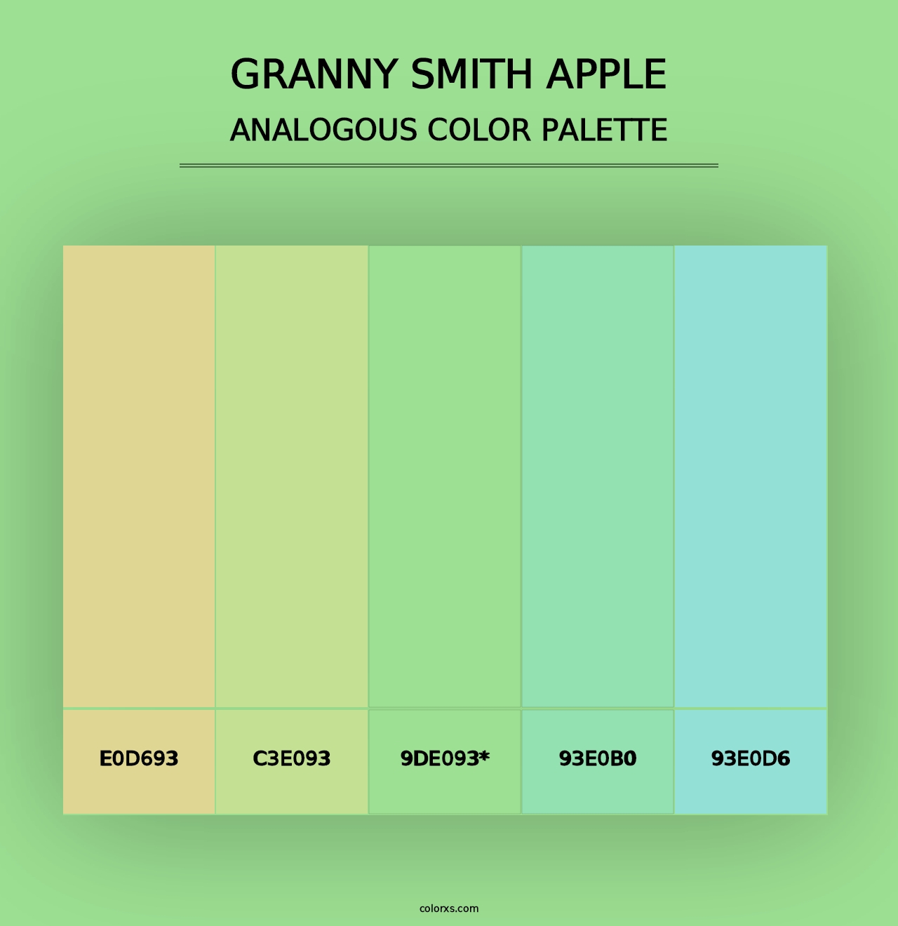 Granny Smith Apple - Analogous Color Palette