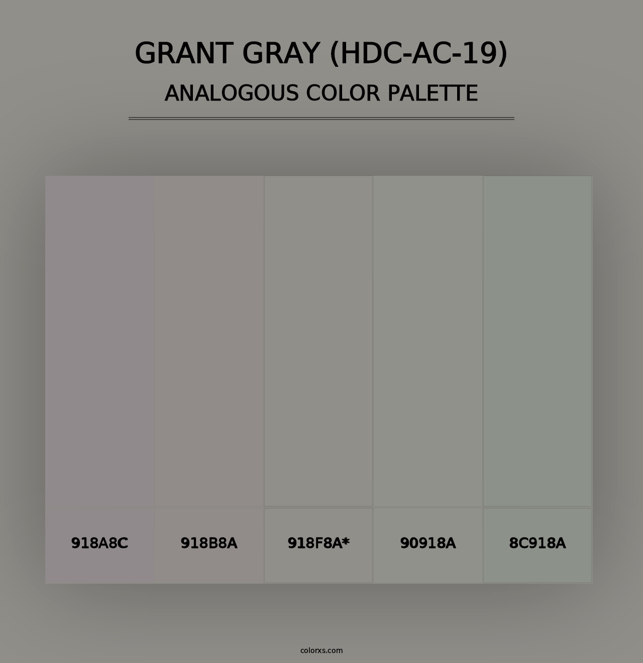 Grant Gray (HDC-AC-19) - Analogous Color Palette