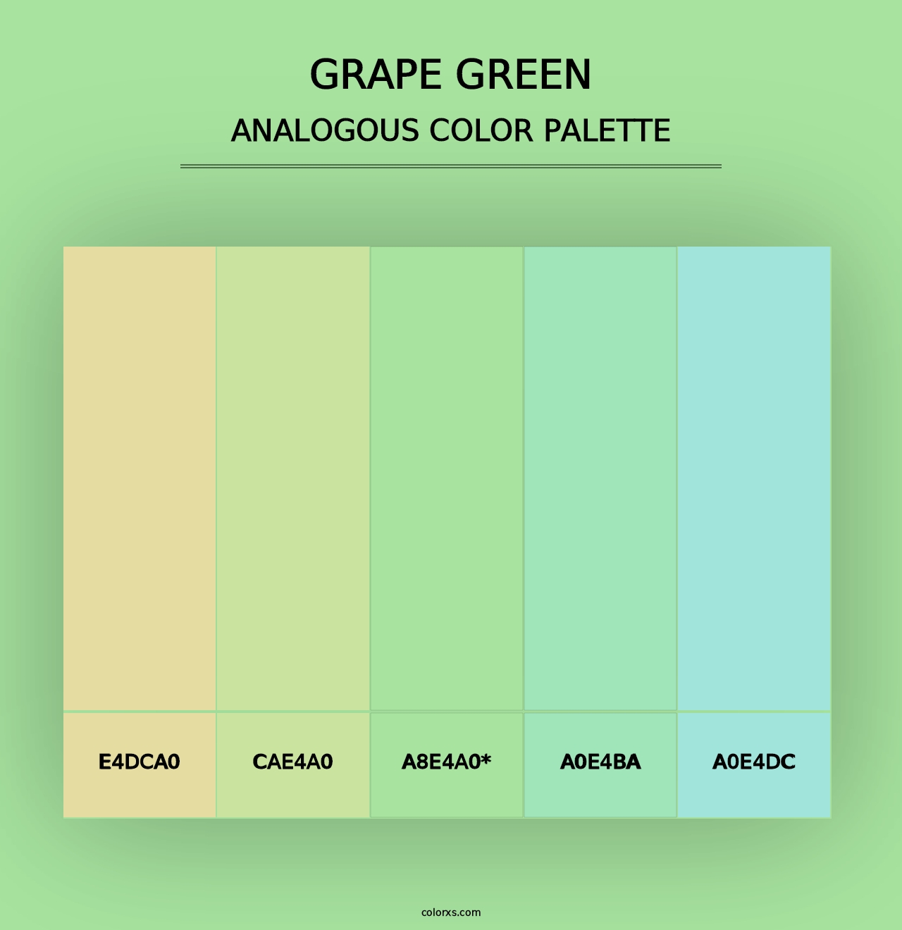 Grape Green - Analogous Color Palette