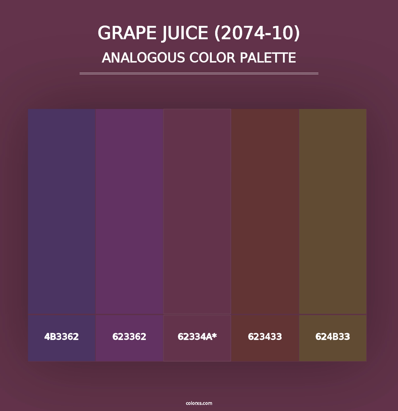 Grape Juice (2074-10) - Analogous Color Palette