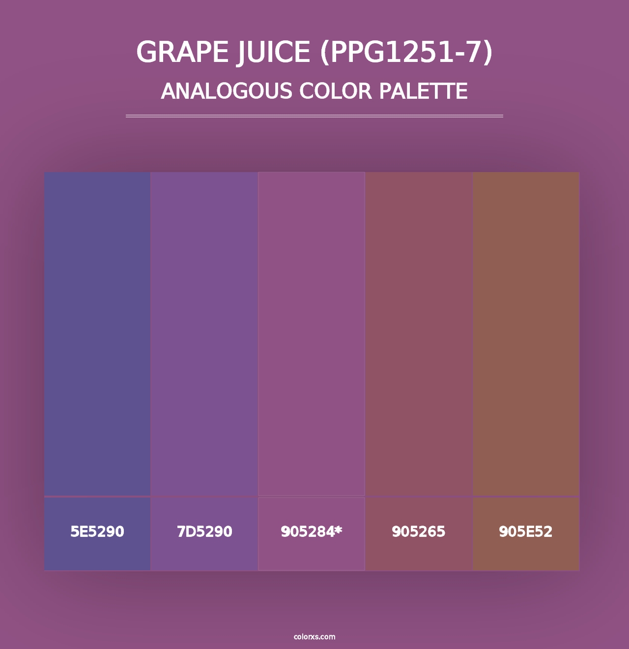 Grape Juice (PPG1251-7) - Analogous Color Palette