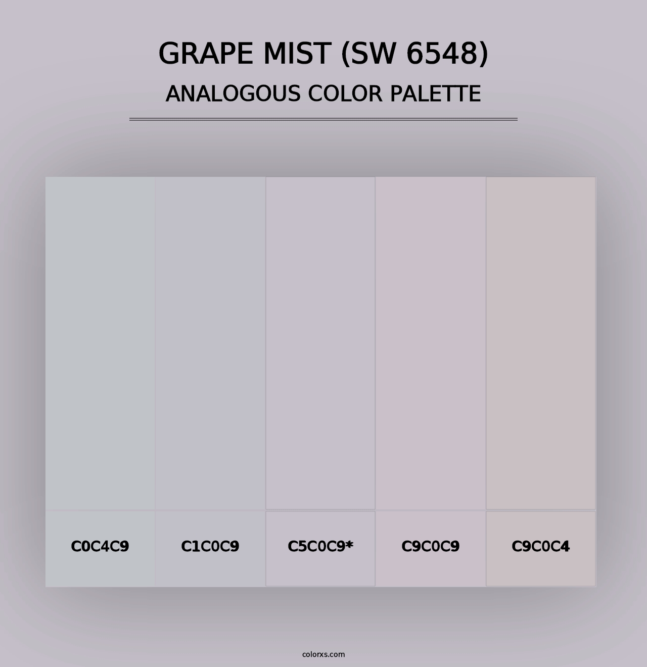 Grape Mist (SW 6548) - Analogous Color Palette