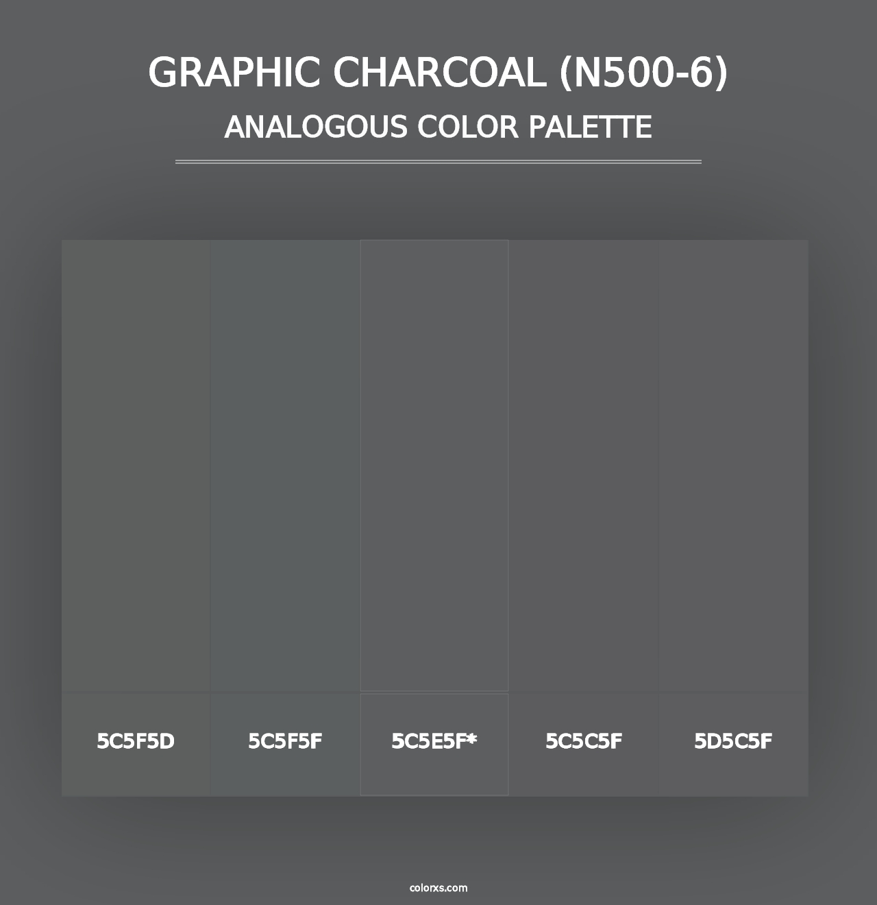 Graphic Charcoal (N500-6) - Analogous Color Palette