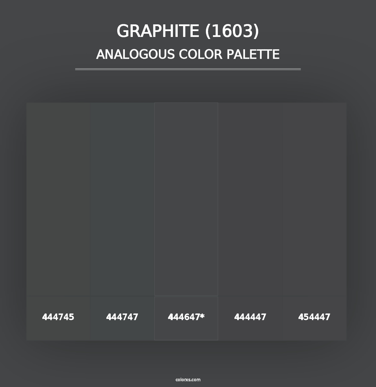 Graphite (1603) - Analogous Color Palette