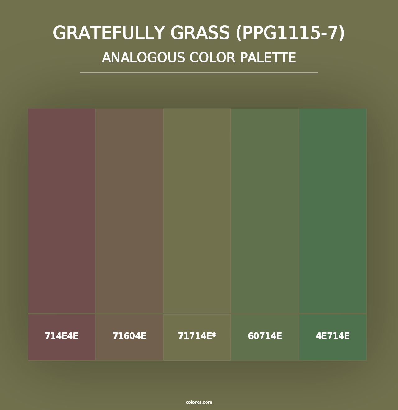 Gratefully Grass (PPG1115-7) - Analogous Color Palette