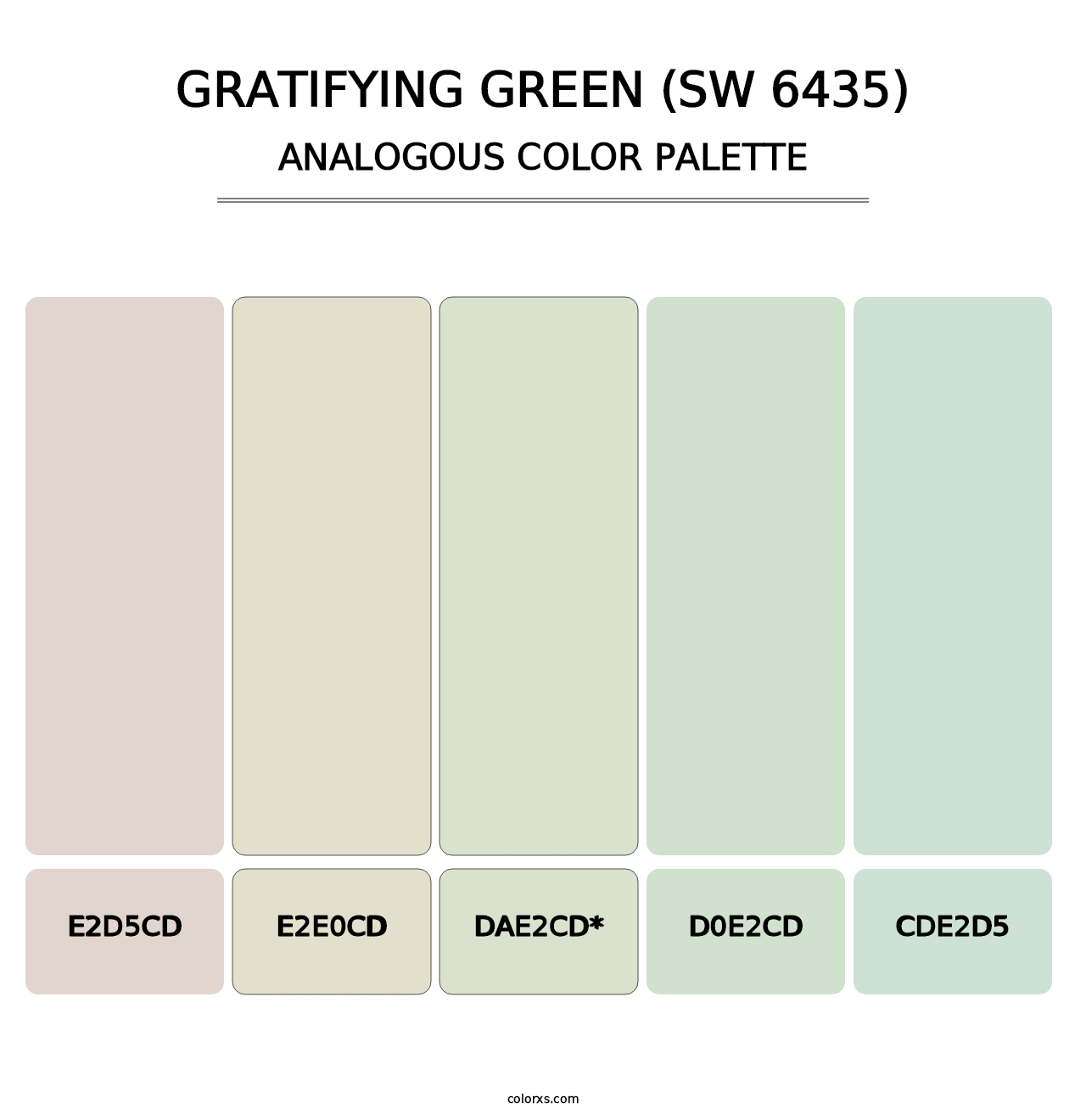 Gratifying Green (SW 6435) - Analogous Color Palette