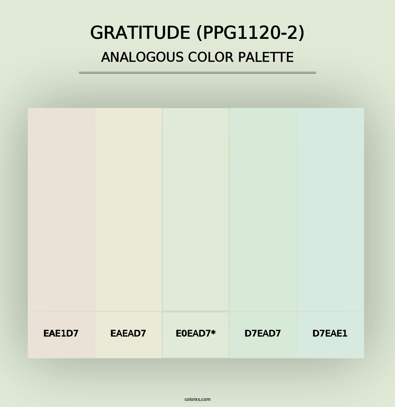 Gratitude (PPG1120-2) - Analogous Color Palette