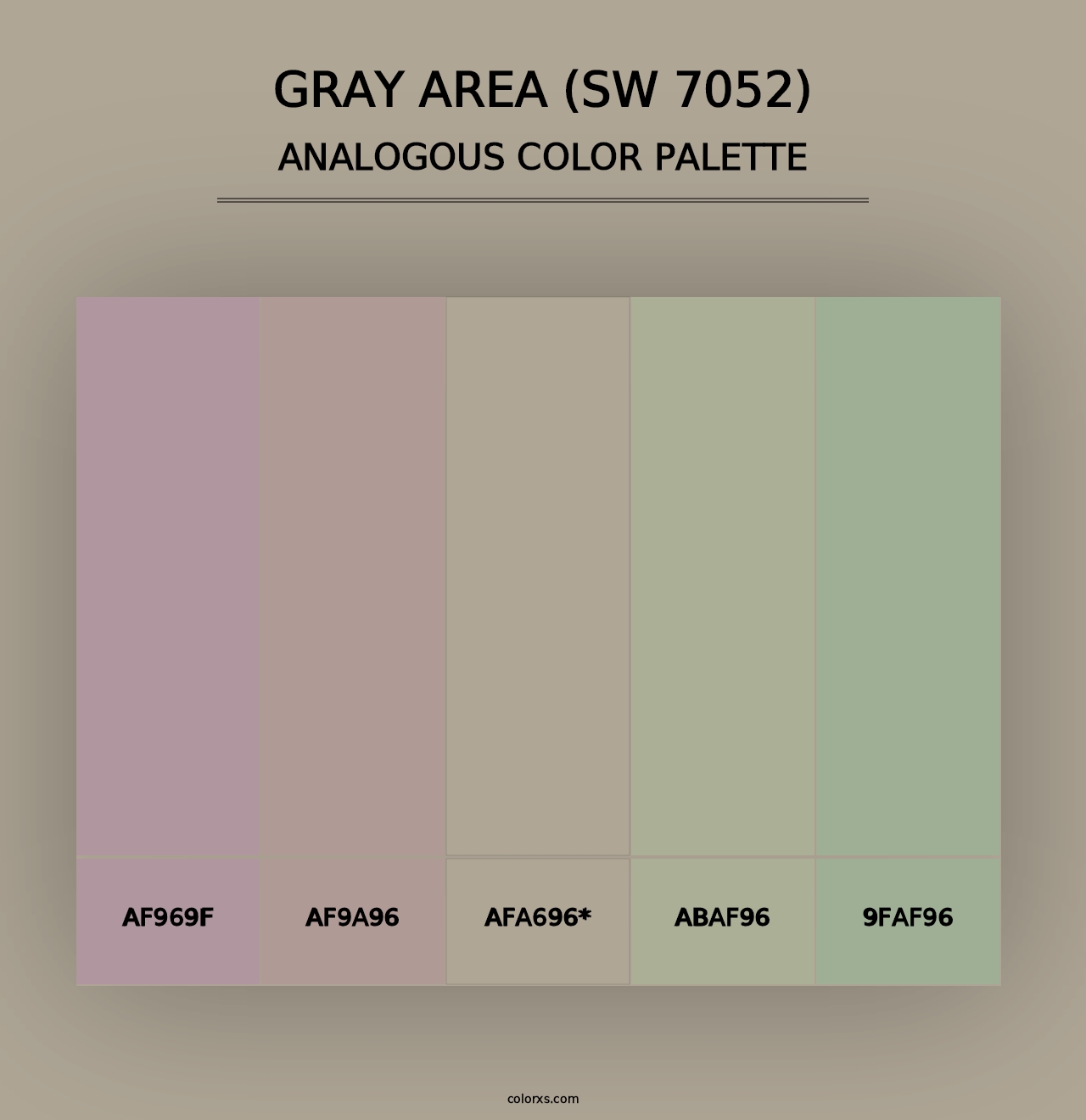 Gray Area (SW 7052) - Analogous Color Palette