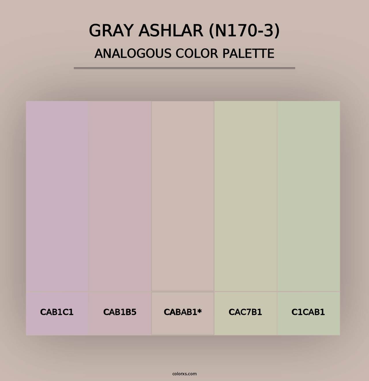 Gray Ashlar (N170-3) - Analogous Color Palette