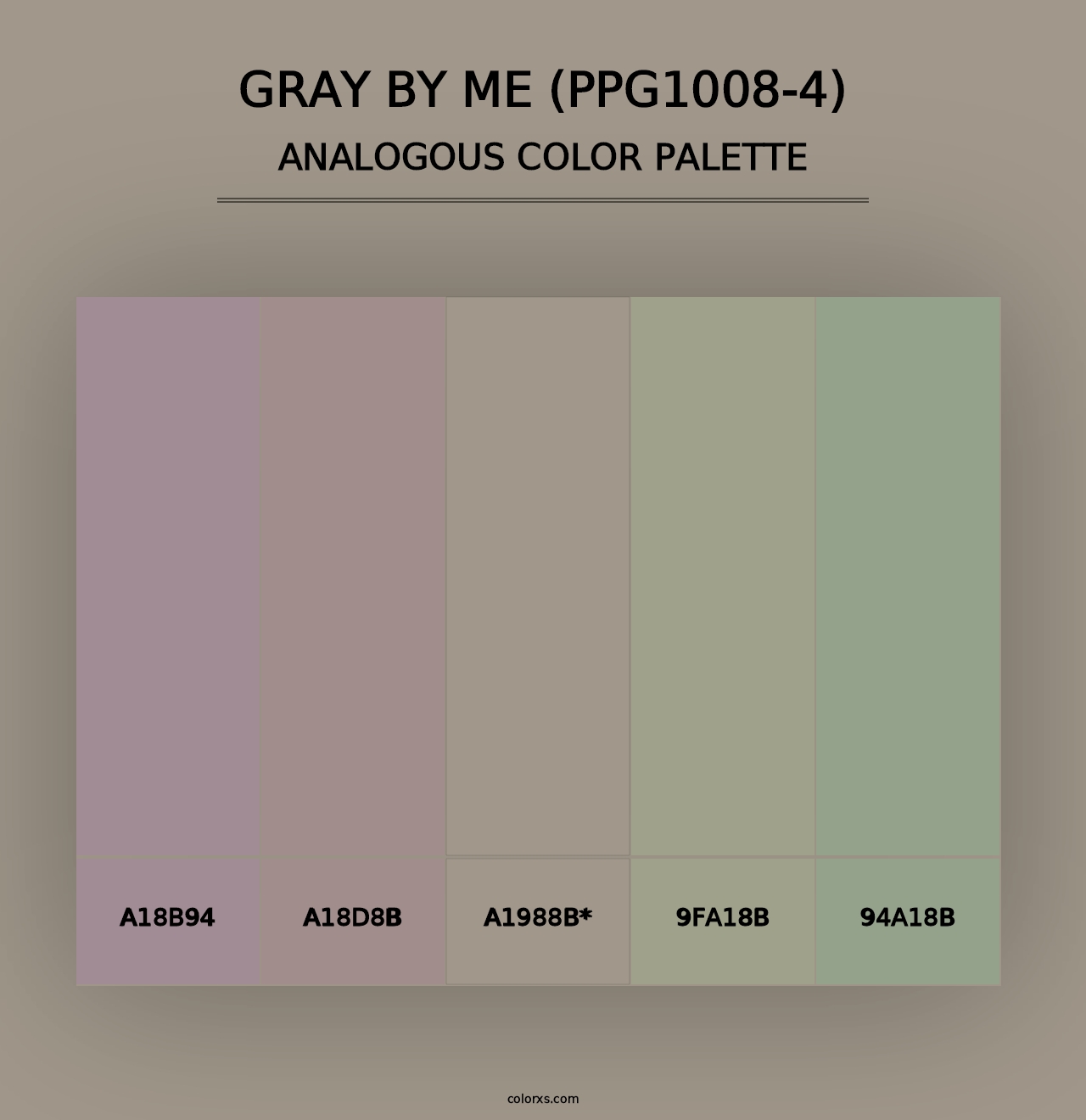 Gray By Me (PPG1008-4) - Analogous Color Palette