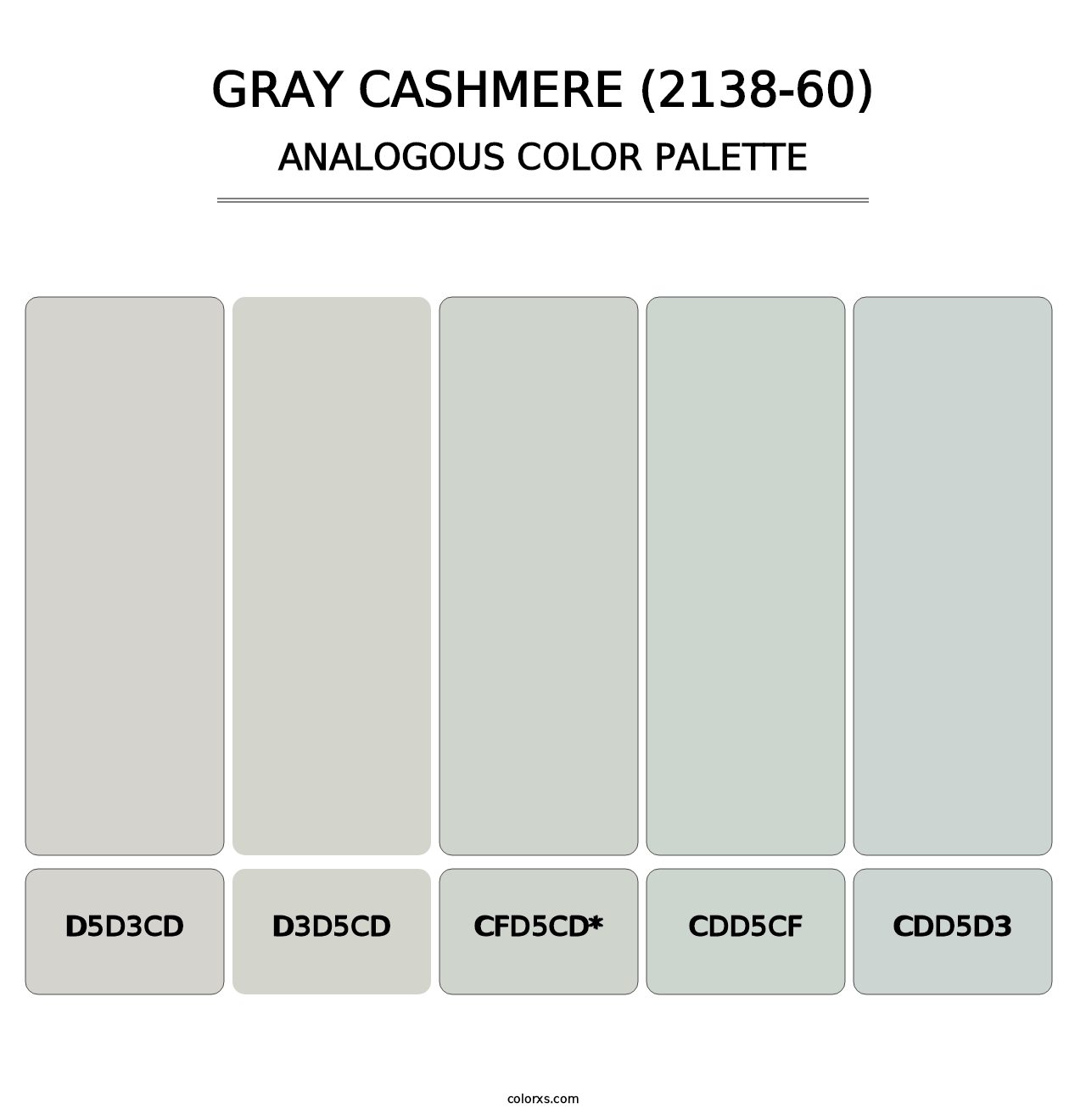 Gray Cashmere (2138-60) - Analogous Color Palette