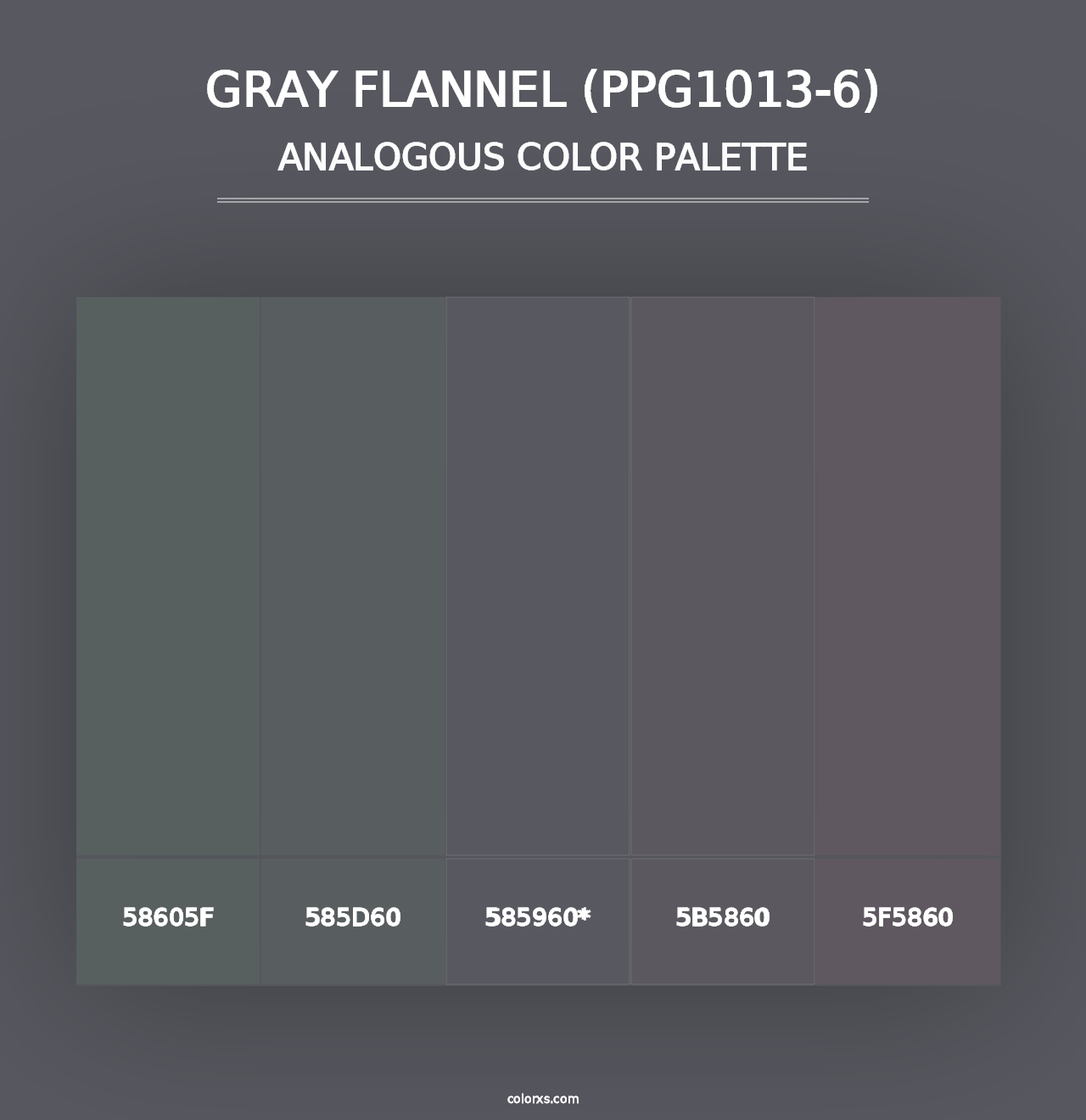 Gray Flannel (PPG1013-6) - Analogous Color Palette