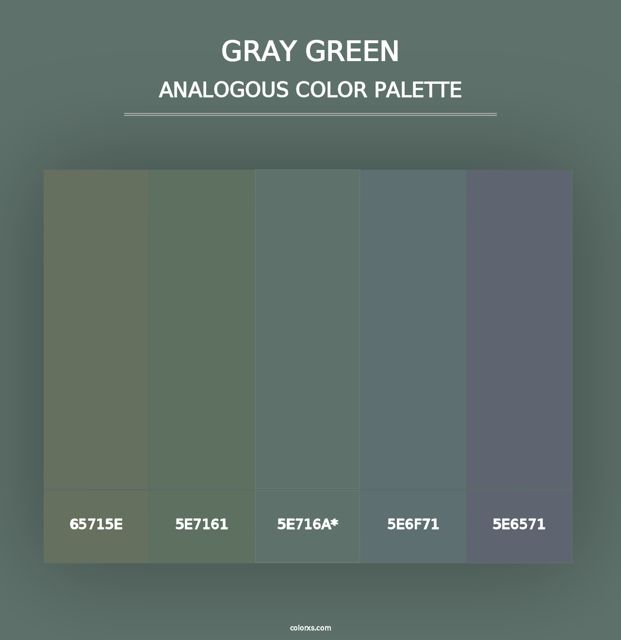 Gray Green - Analogous Color Palette