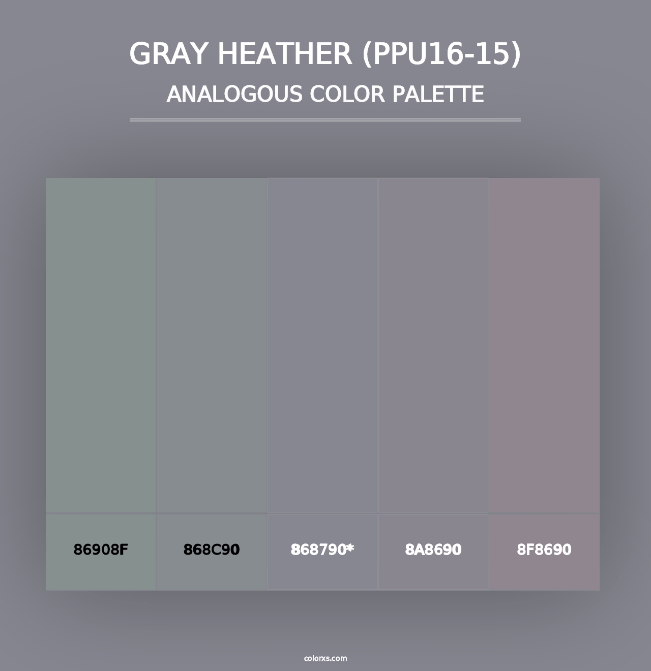 Gray Heather (PPU16-15) - Analogous Color Palette