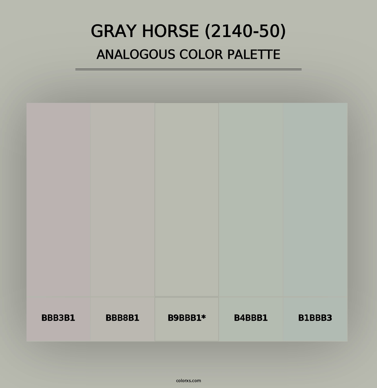 Gray Horse (2140-50) - Analogous Color Palette