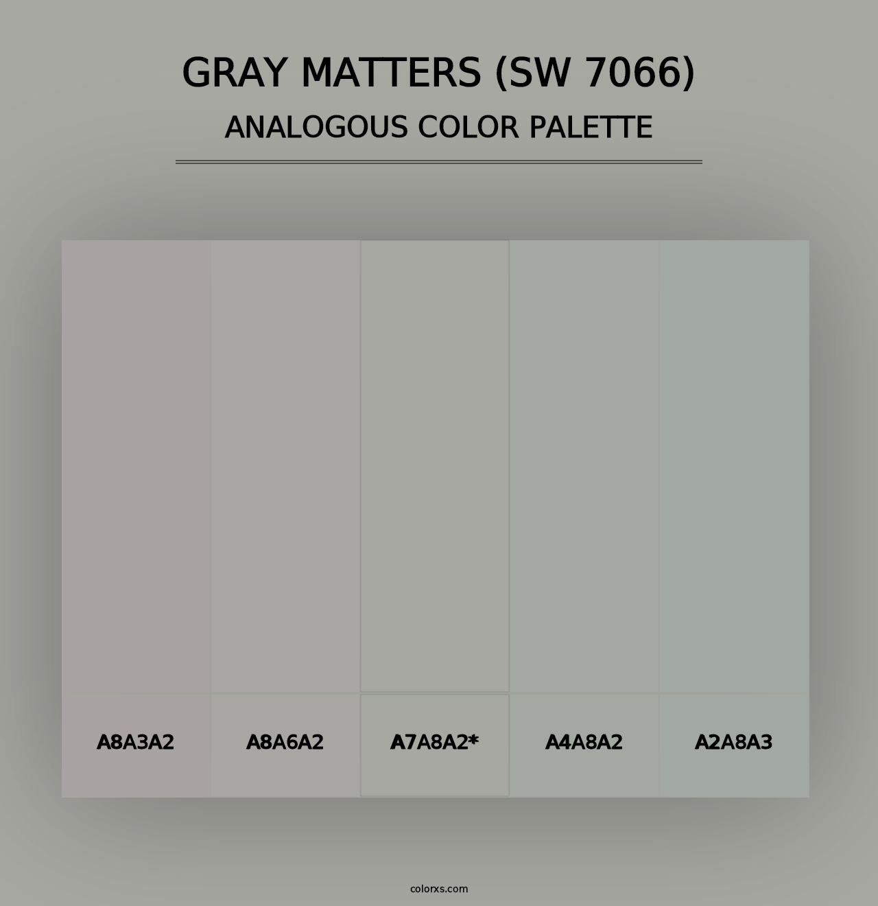 Gray Matters (SW 7066) - Analogous Color Palette