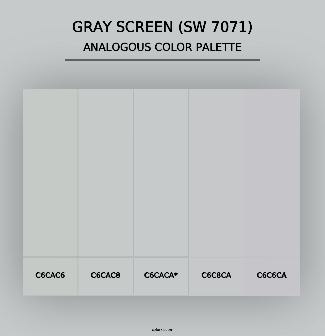 Gray Screen (SW 7071) - Analogous Color Palette