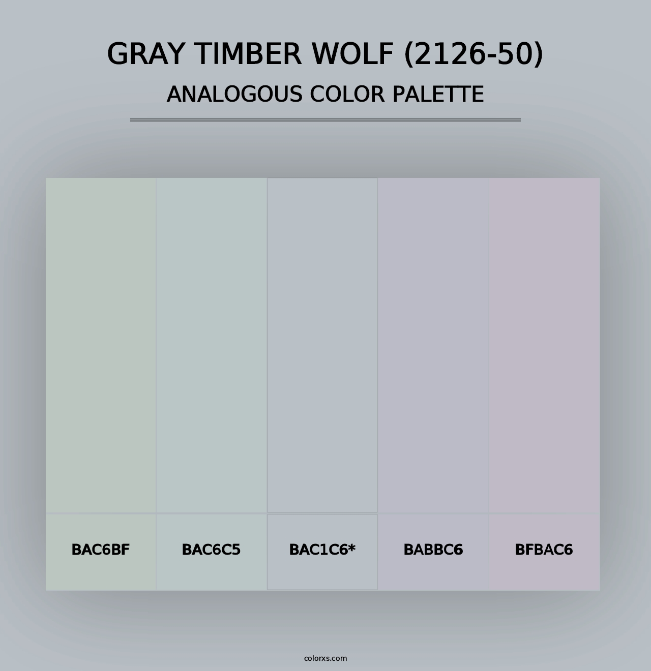 Gray Timber Wolf (2126-50) - Analogous Color Palette