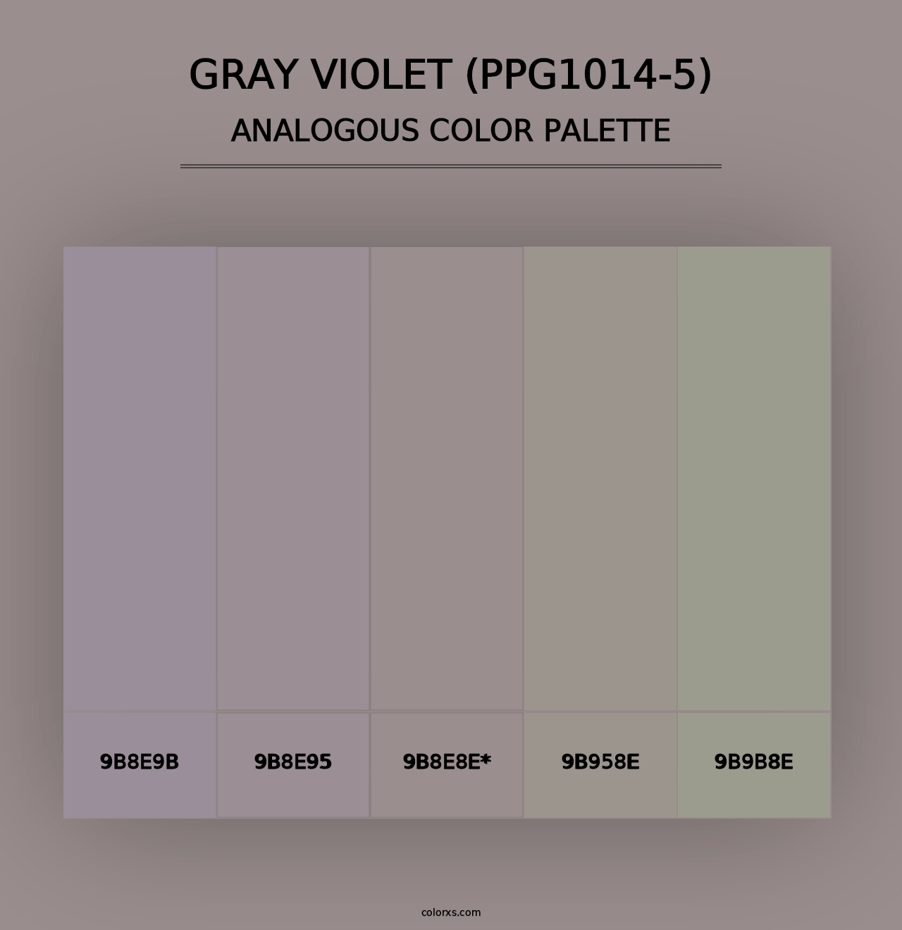 Gray Violet (PPG1014-5) - Analogous Color Palette