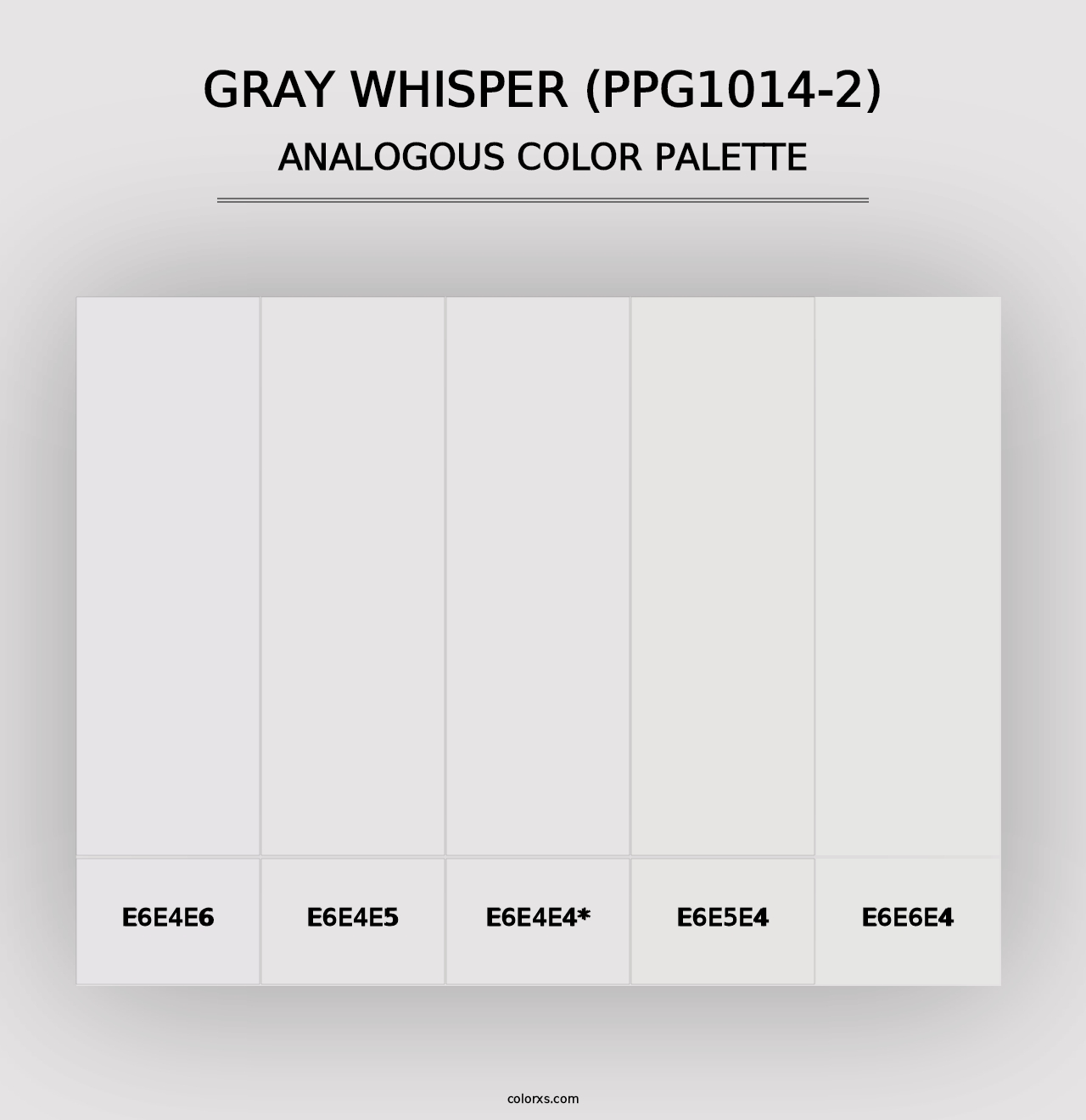 Gray Whisper (PPG1014-2) - Analogous Color Palette