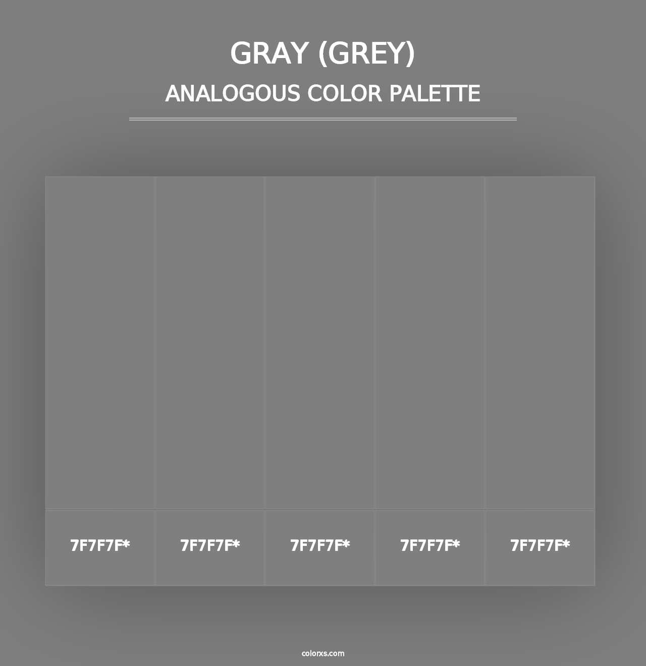 Gray (Grey) - Analogous Color Palette