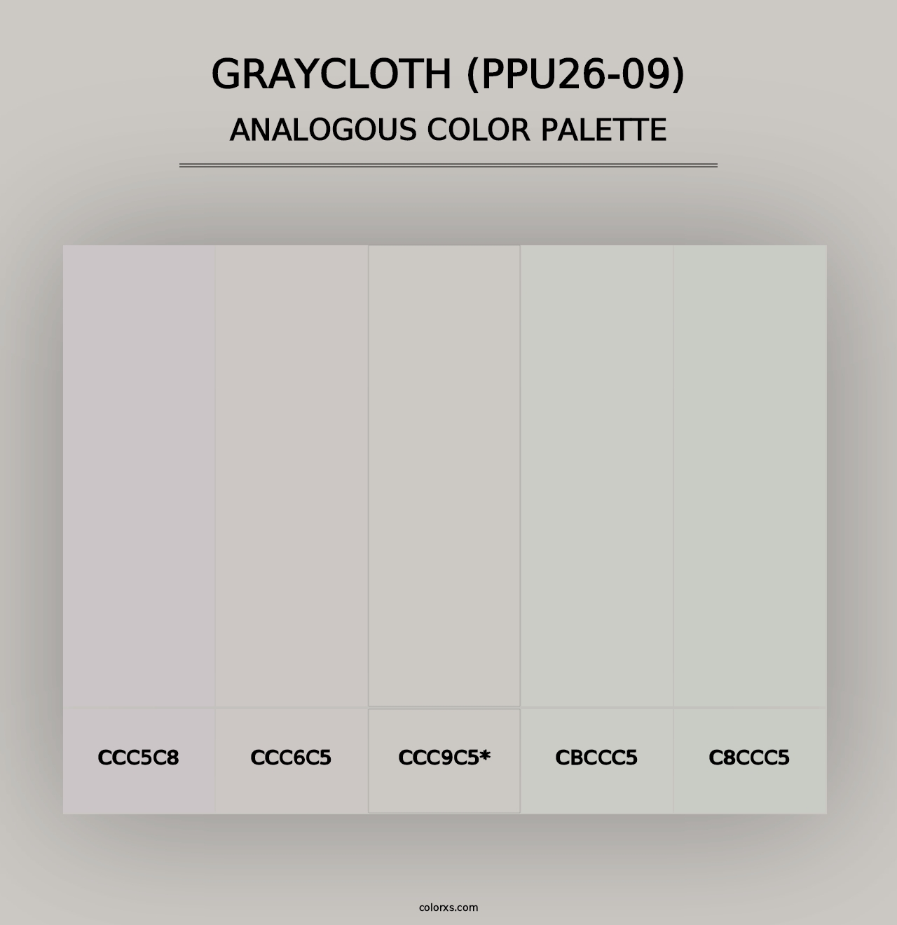 Graycloth (PPU26-09) - Analogous Color Palette