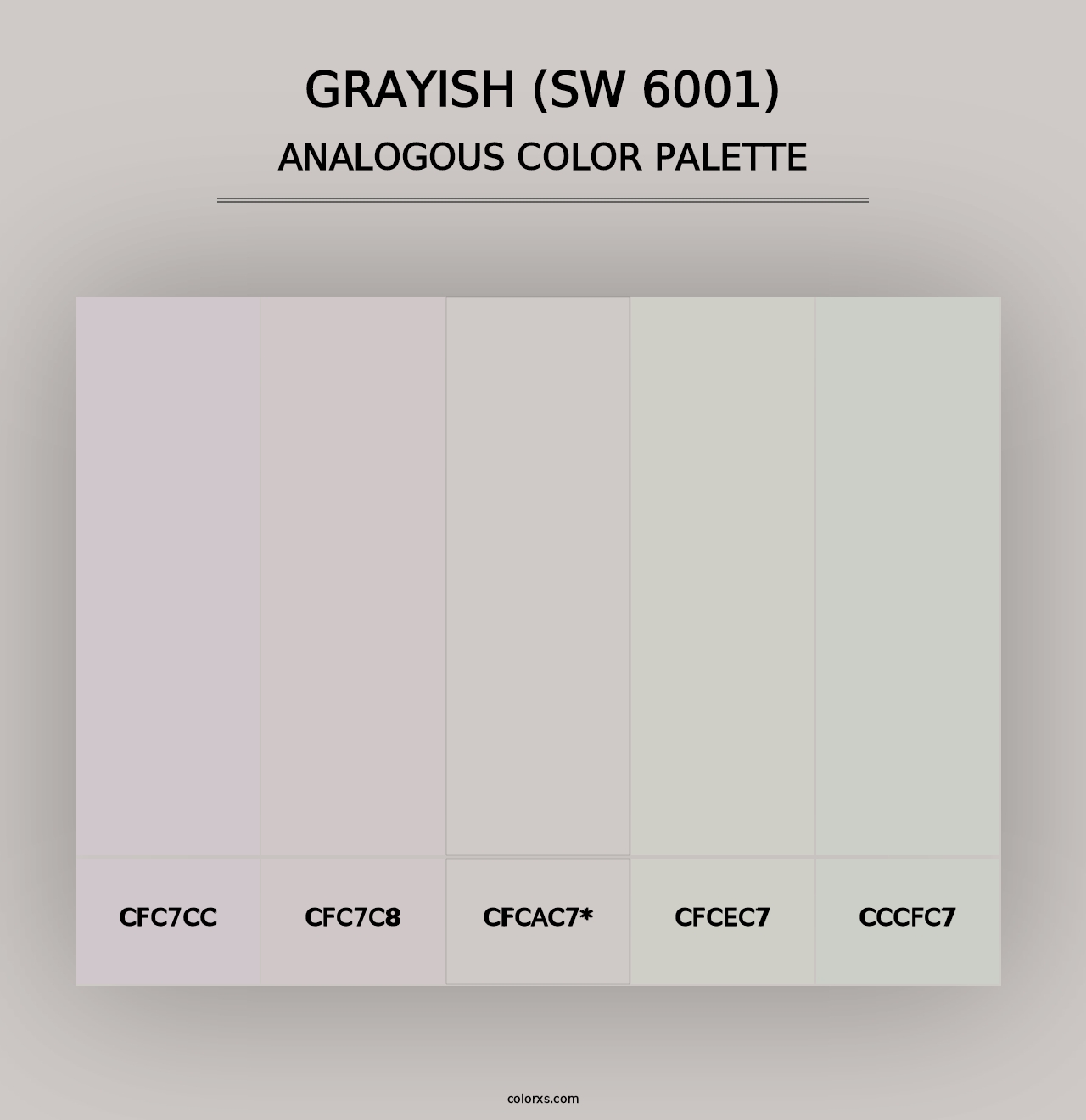 Grayish (SW 6001) - Analogous Color Palette