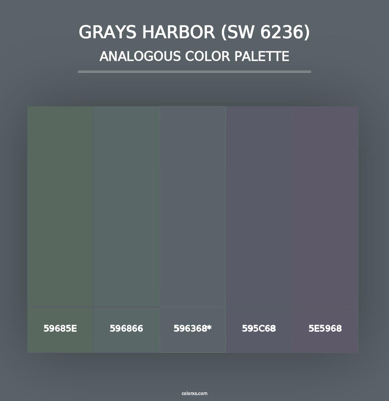 Grays Harbor (SW 6236) - Analogous Color Palette