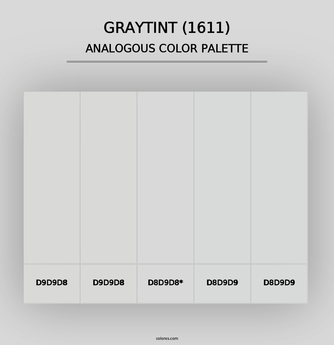 Graytint (1611) - Analogous Color Palette