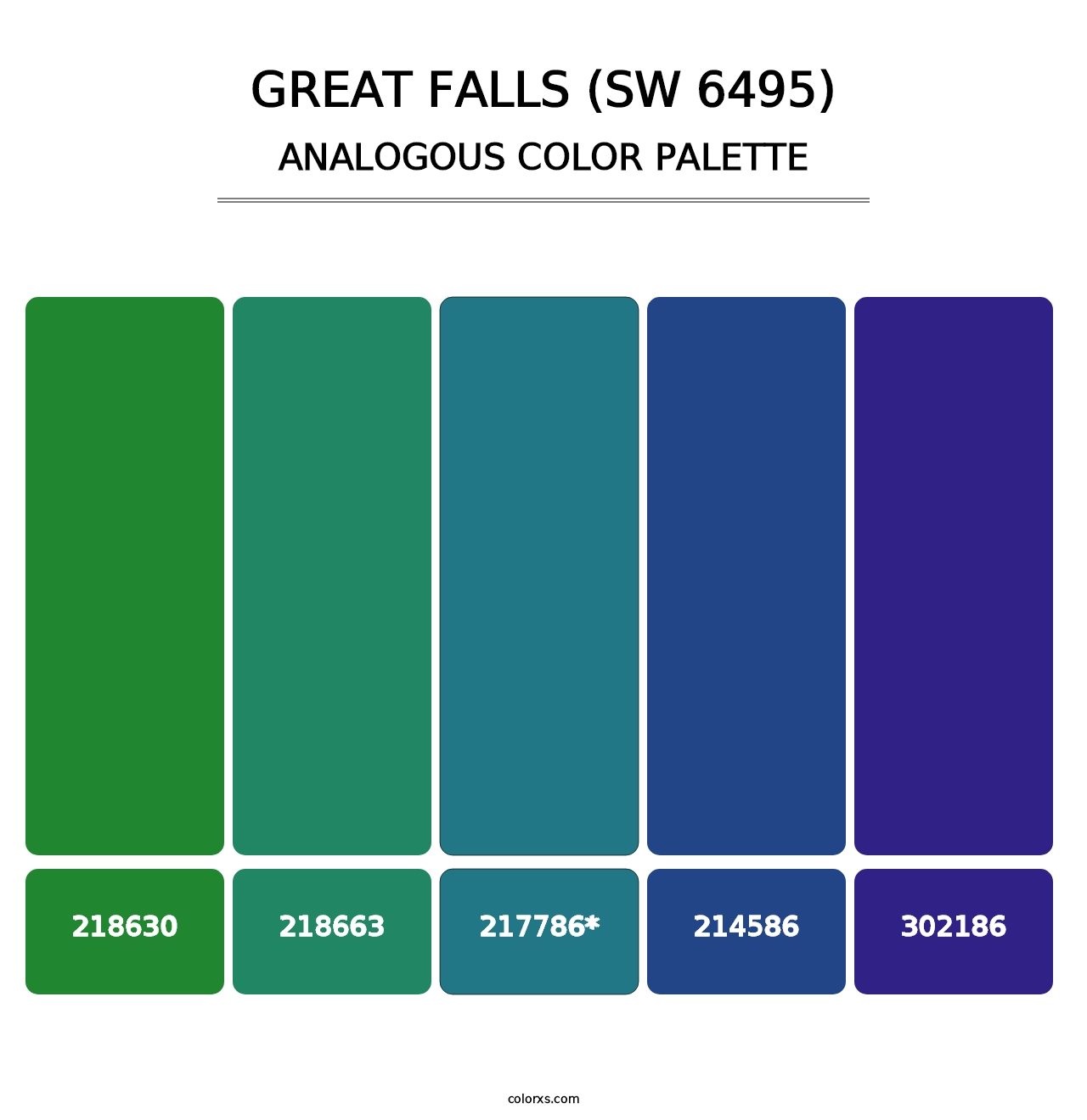 Great Falls (SW 6495) - Analogous Color Palette