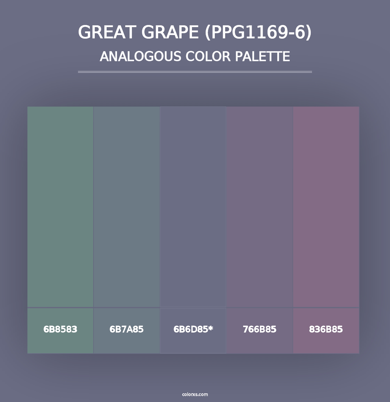 Great Grape (PPG1169-6) - Analogous Color Palette