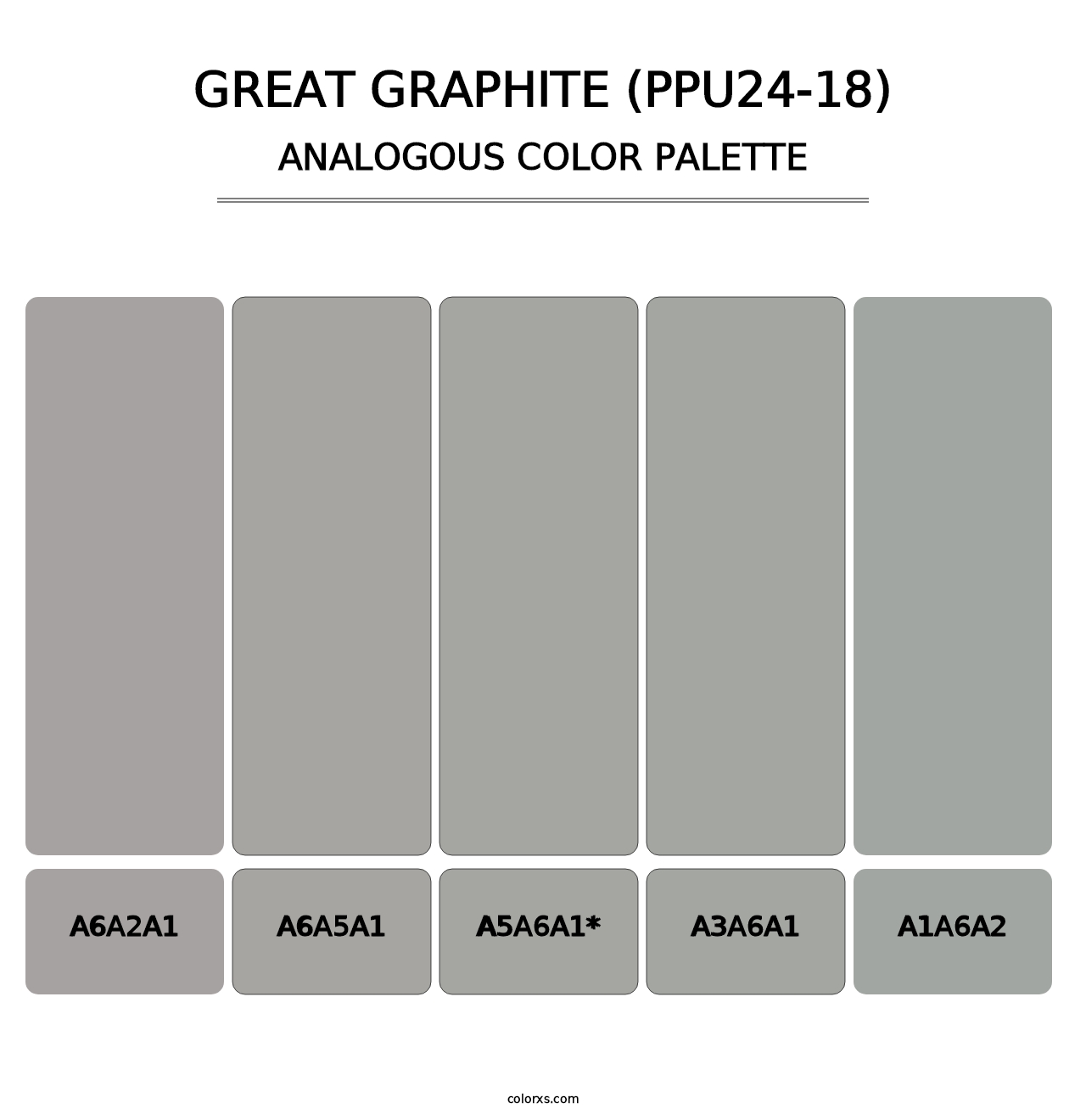 Great Graphite (PPU24-18) - Analogous Color Palette