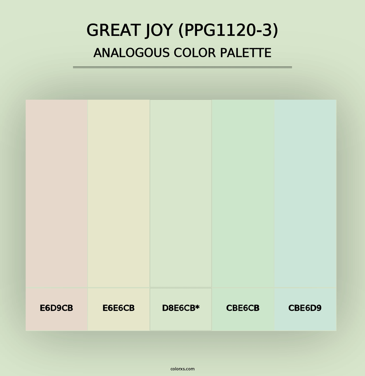 Great Joy (PPG1120-3) - Analogous Color Palette