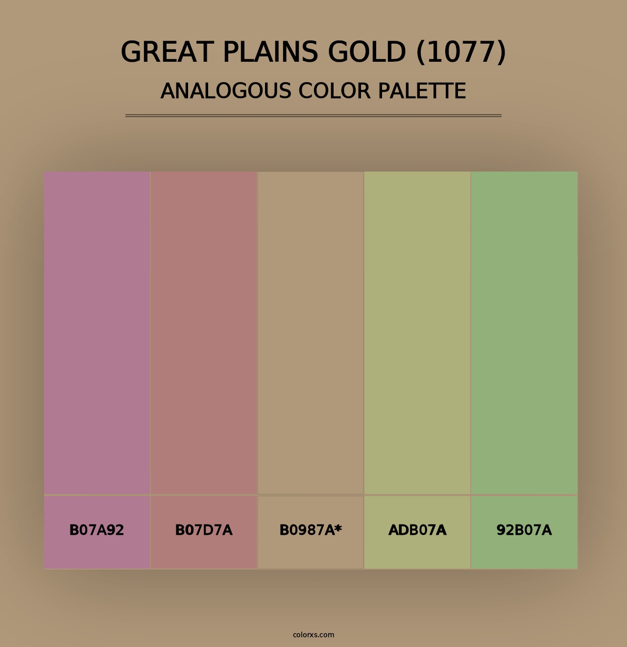 Great Plains Gold (1077) - Analogous Color Palette