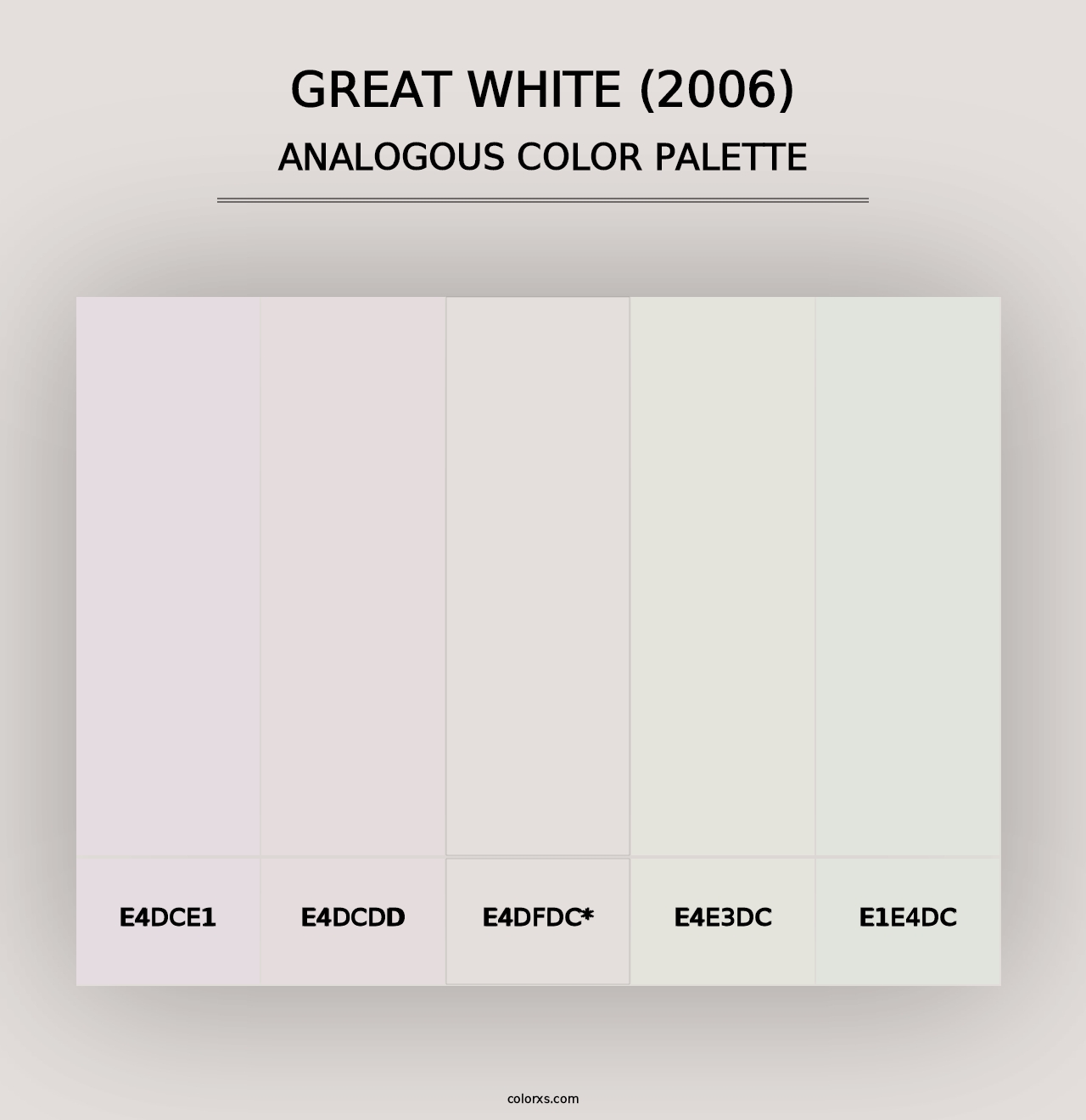 Great White (2006) - Analogous Color Palette