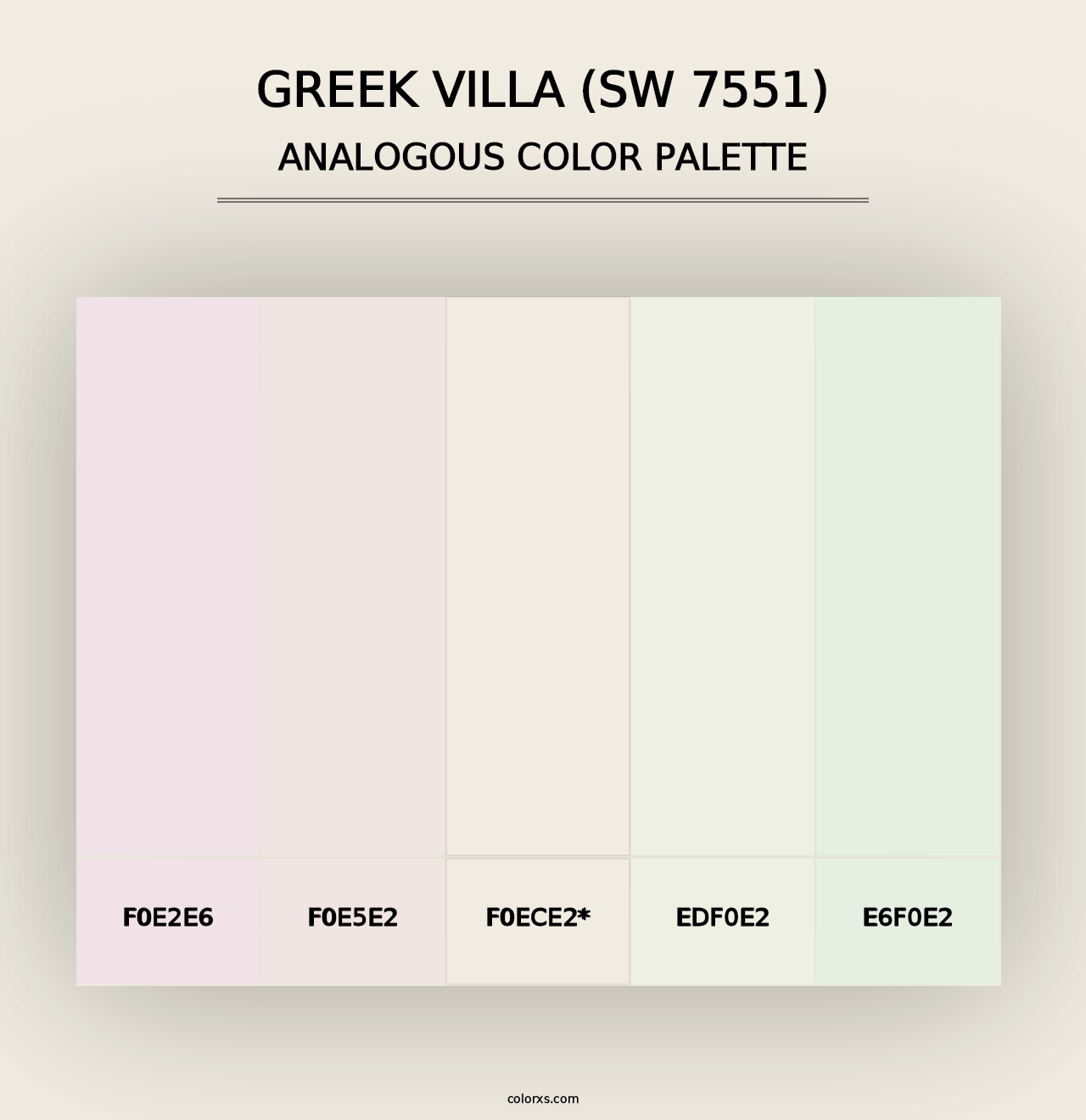 Greek Villa (SW 7551) - Analogous Color Palette