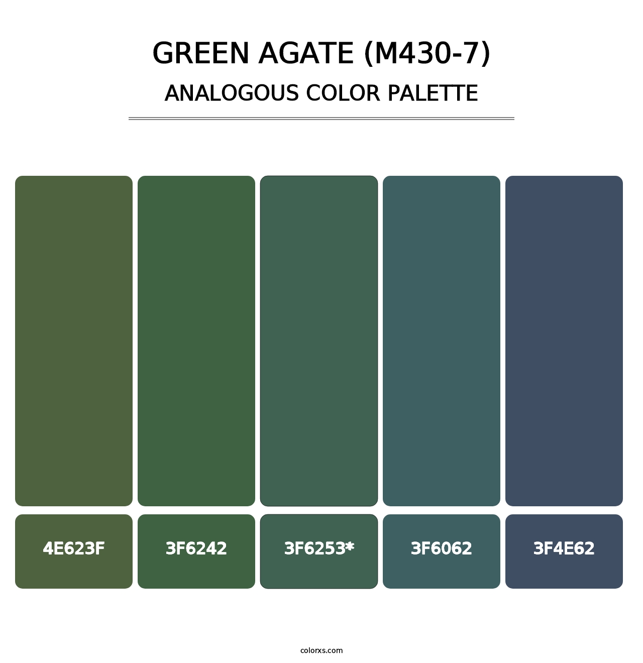 Green Agate (M430-7) - Analogous Color Palette