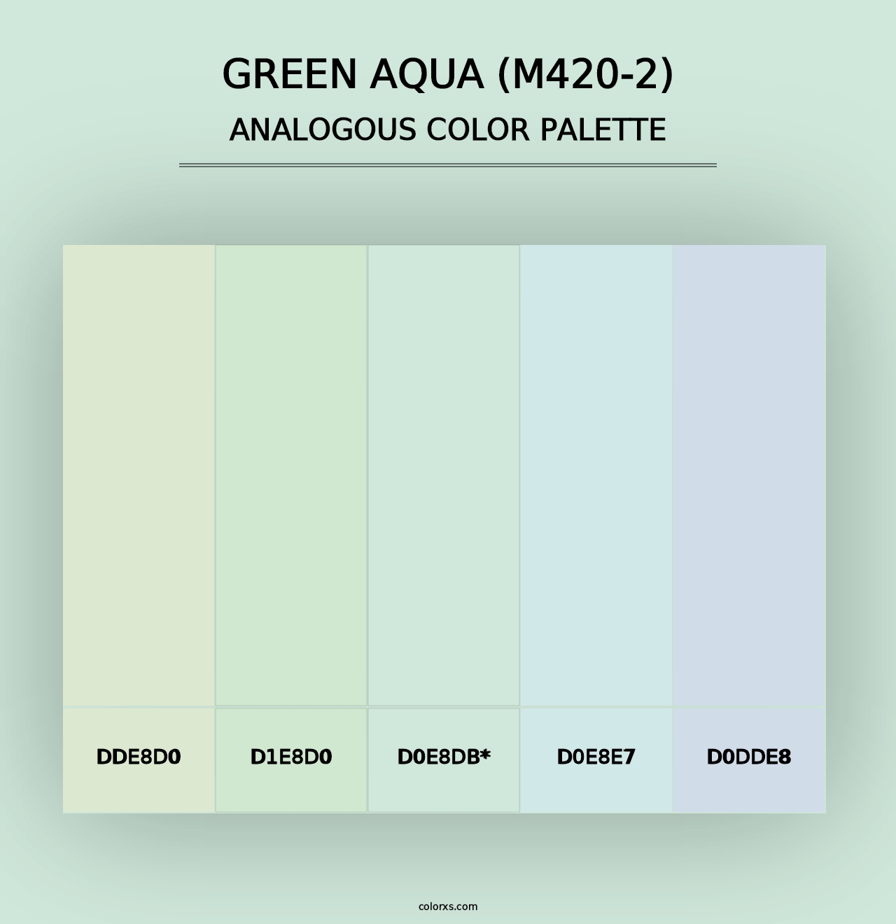 Green Aqua (M420-2) - Analogous Color Palette