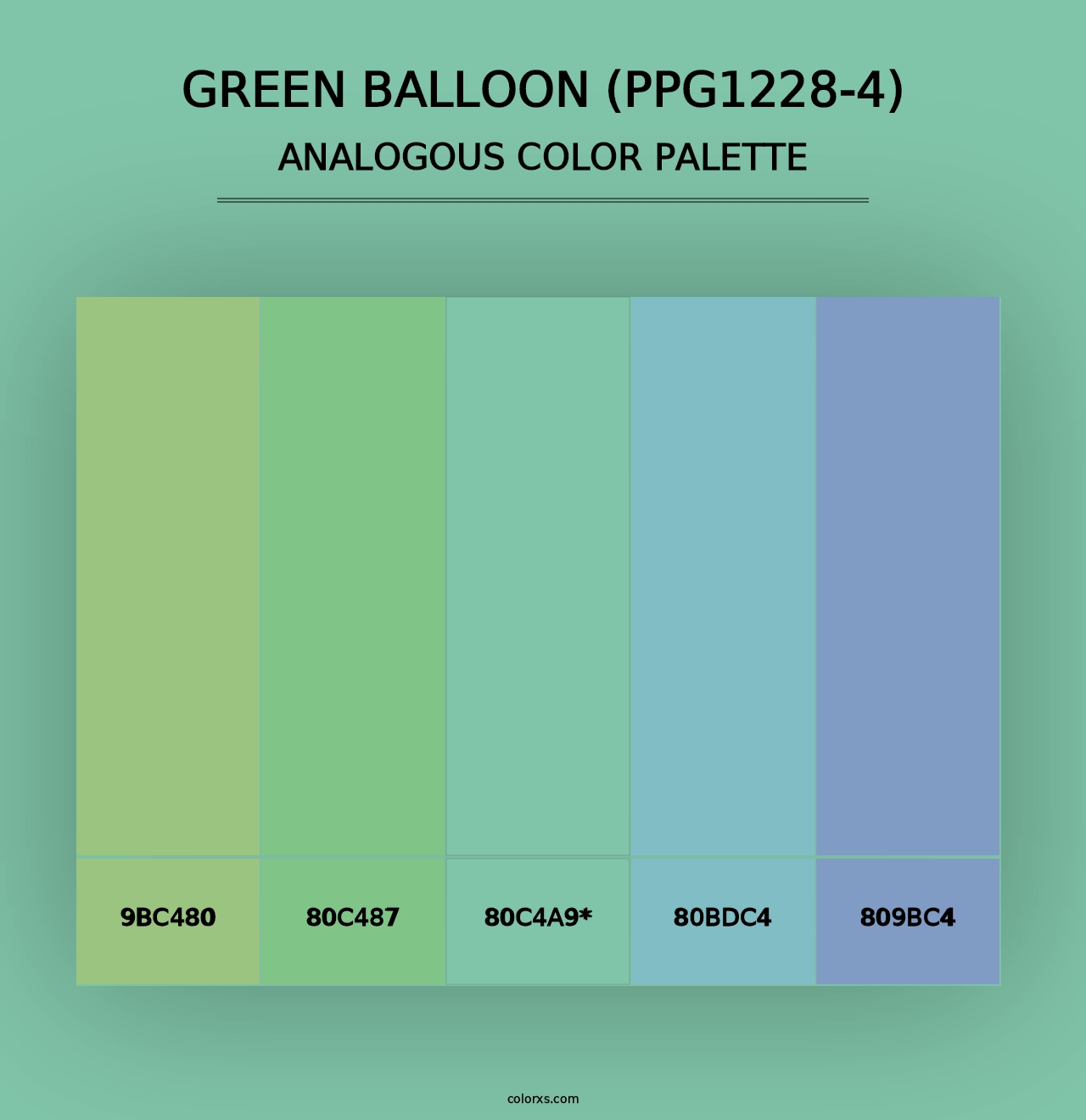 Green Balloon (PPG1228-4) - Analogous Color Palette