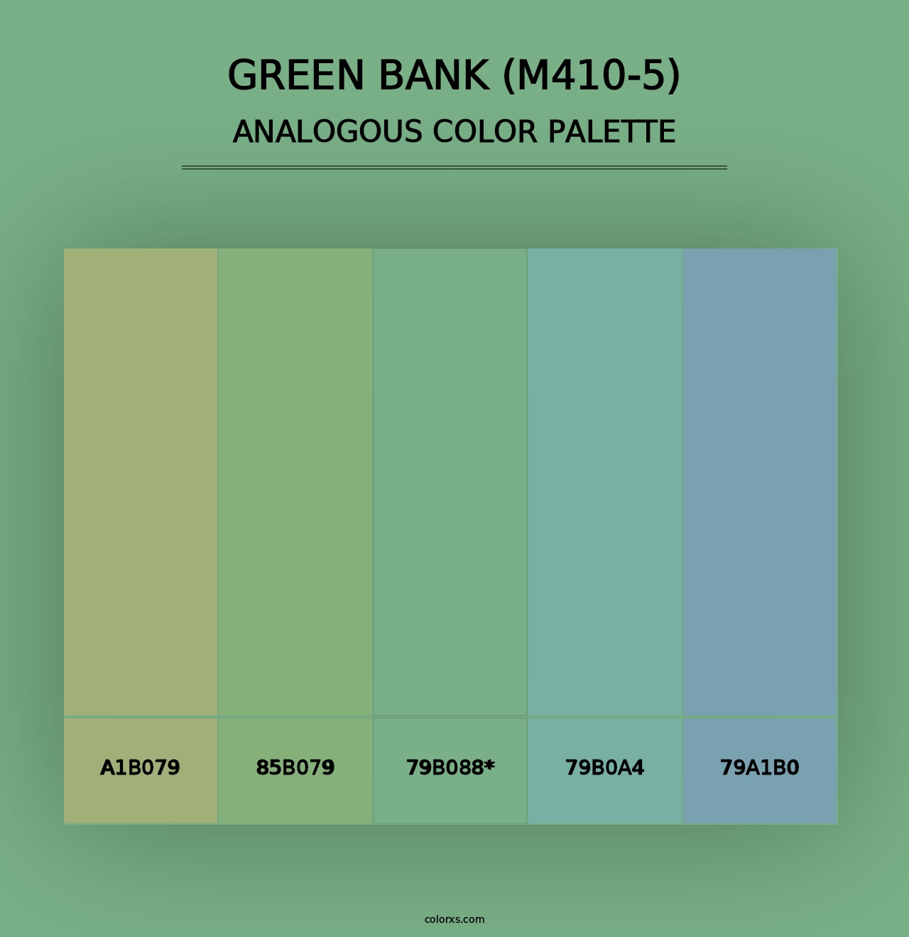 Green Bank (M410-5) - Analogous Color Palette